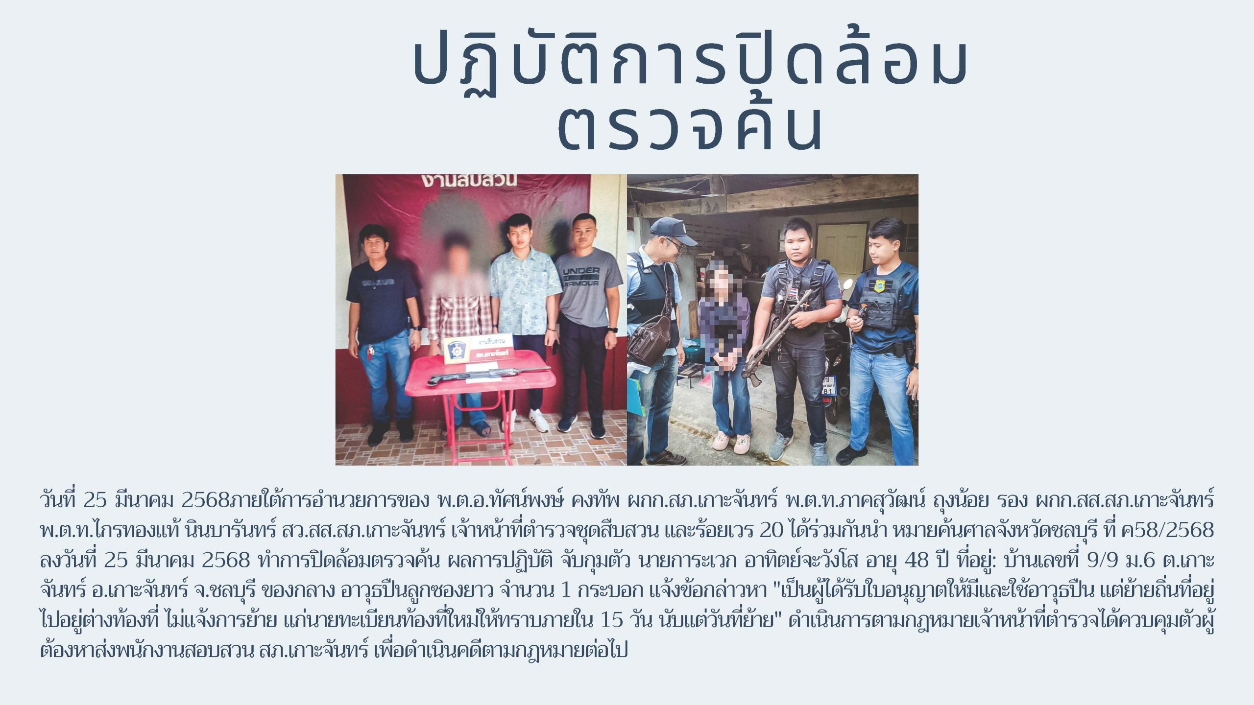 ปฏิบัติการปิดล้อมตรวจค้น